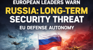 यूरोपीय नेताओं की चेतावनी: रूस दीर्घकालिक सुरक्षा खतरा, EU की रक्षा स्वायत्तता मजबूत करने का आह्वान